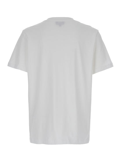 A.P.C. Men White Oversized T-Shirt With Apc Print In Cotton Man