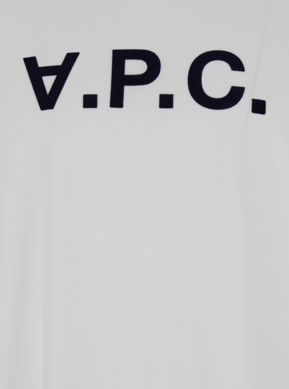 A.P.C. Men White Oversized T-Shirt With Apc Print In Cotton Man