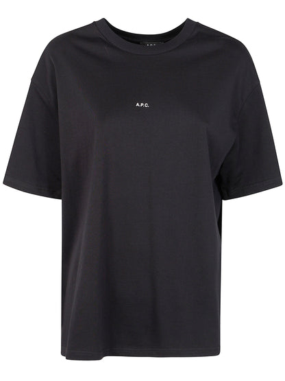 A.P.C. Women "Boxy Micro Logo Gots" T-Shirt