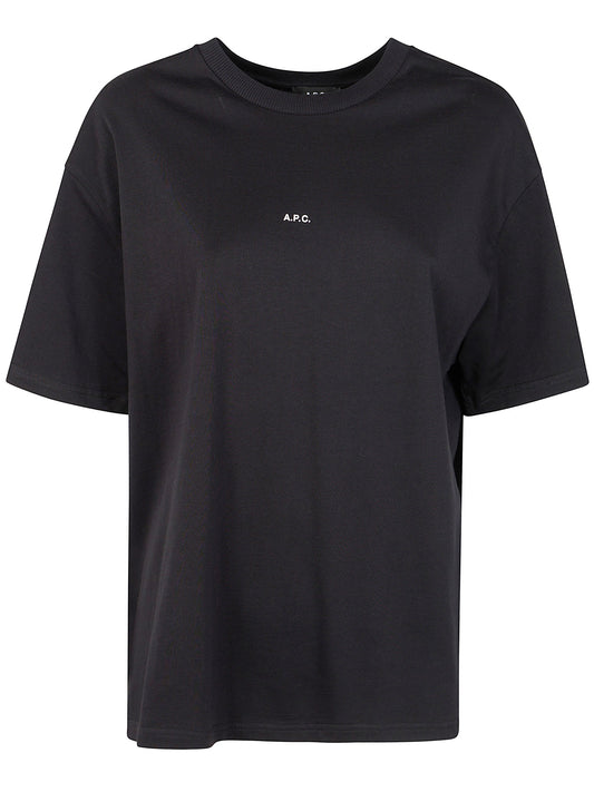 A.P.C. Women "Boxy Micro Logo Gots" T-Shirt