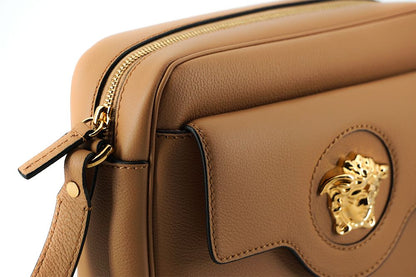 Versace Brown Calf Leather Camera Shoulder Women's Bag