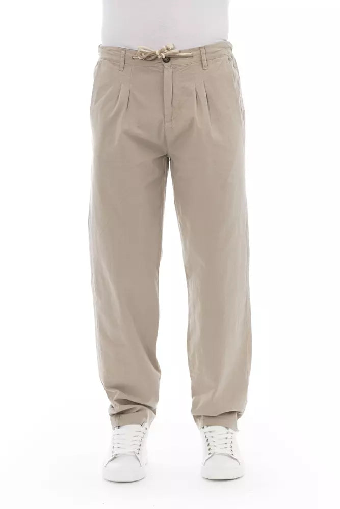 Baldinini Trend Beige Cotton Jeans & Men's Pant