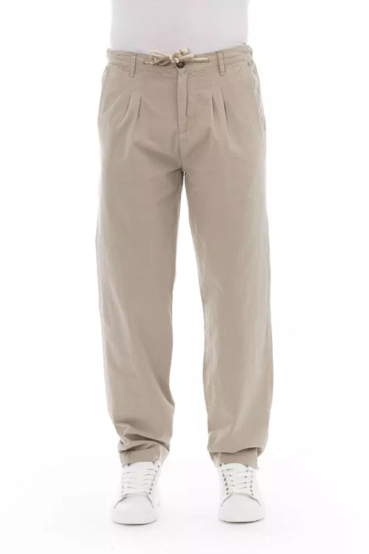Baldinini Trend Beige Cotton Jeans & Men's Pant