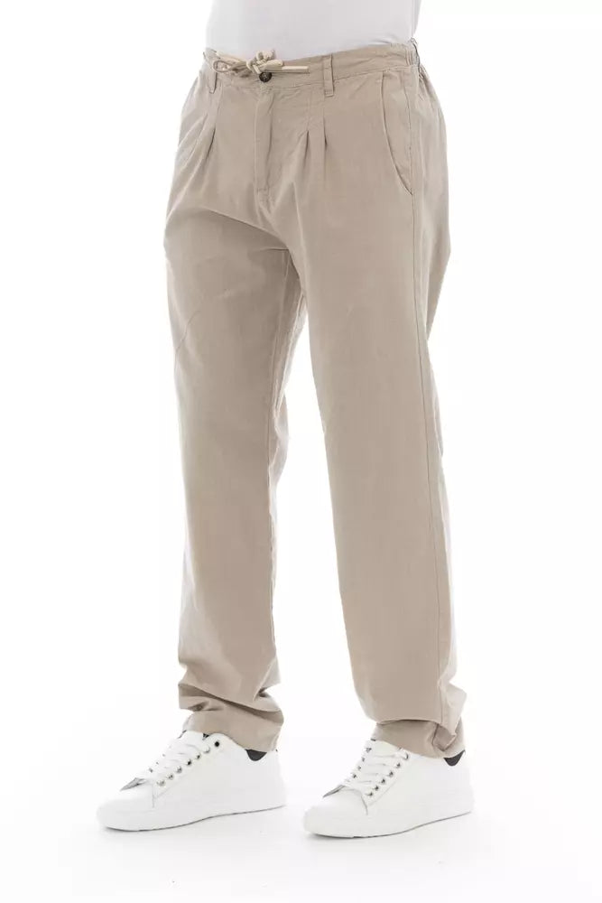 Baldinini Trend Beige Cotton Jeans & Men's Pant