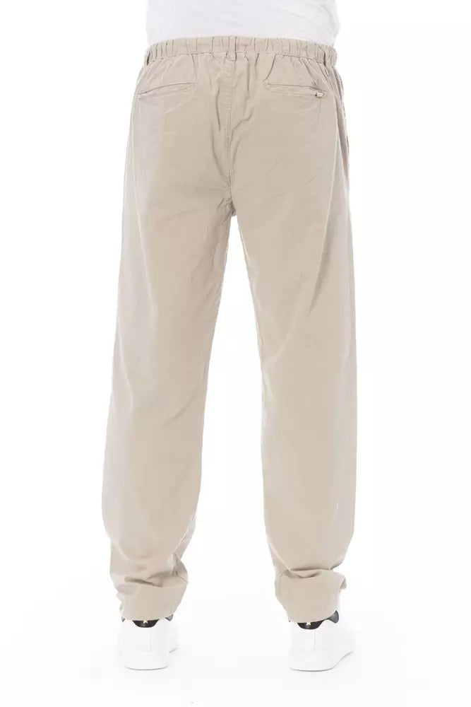 Baldinini Trend Beige Cotton Jeans & Men's Pant