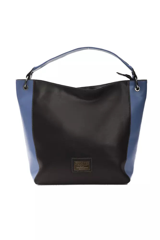 Pompei Donatella Black Leather Women Shoulder Women's Bag