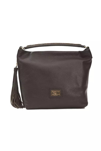 Pompei Donatella Brown Leather Women Shoulder Women's Bag