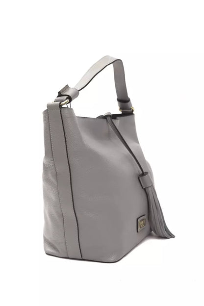 Pompei Donatella Gray Leather Women Shoulder Women's Bag