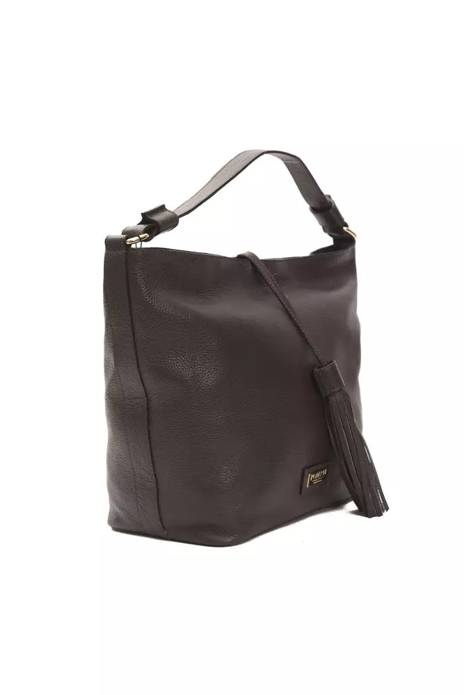 Pompei Donatella Brown Leather Women Shoulder Women's Bag