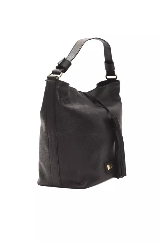 Pompei Donatella Black Leather Women Shoulder Women's Bag