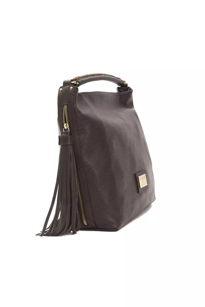 Pompei Donatella Brown Leather Women Shoulder Women's Bag