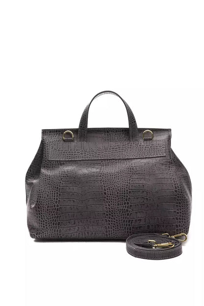 Pompei Donatella Gray Leather Women Shoulder Women's Bag