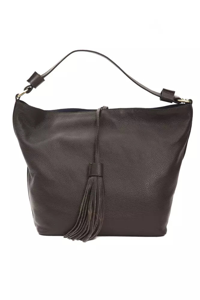 Pompei Donatella Brown Leather Women Shoulder Women's Bag