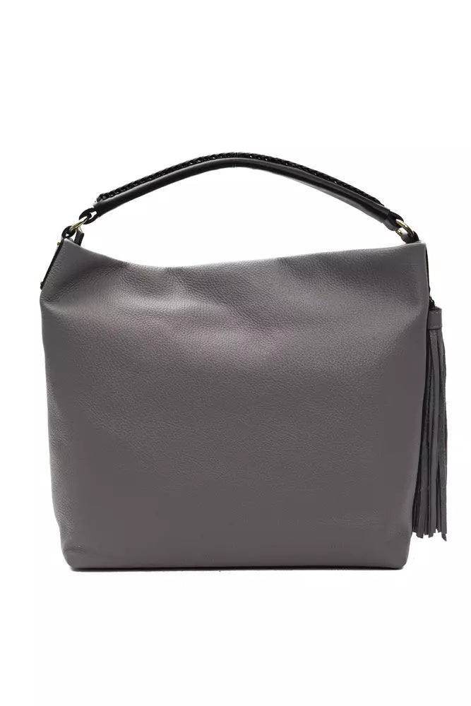 Pompei Donatella Gray Leather Women Shoulder Women's Bag