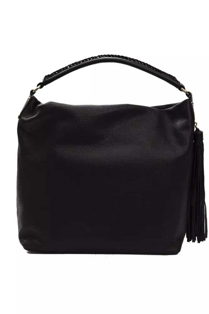 Pompei Donatella Black Leather Women Shoulder Women's Bag