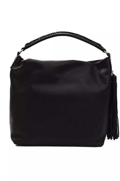 Pompei Donatella Black Leather Women Shoulder Women's Bag