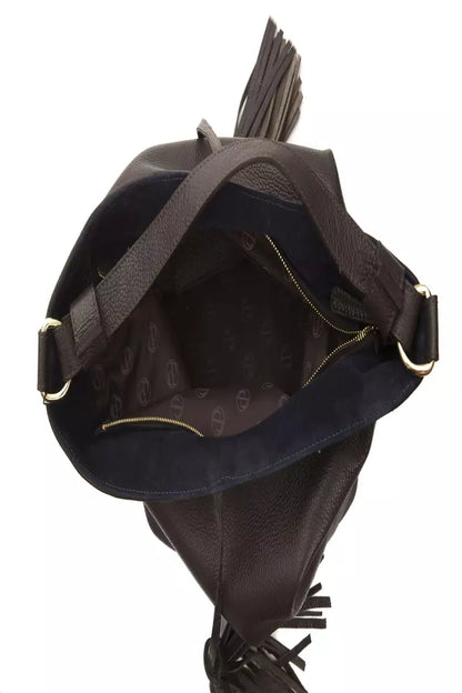 Pompei Donatella Brown Leather Women Shoulder Women's Bag