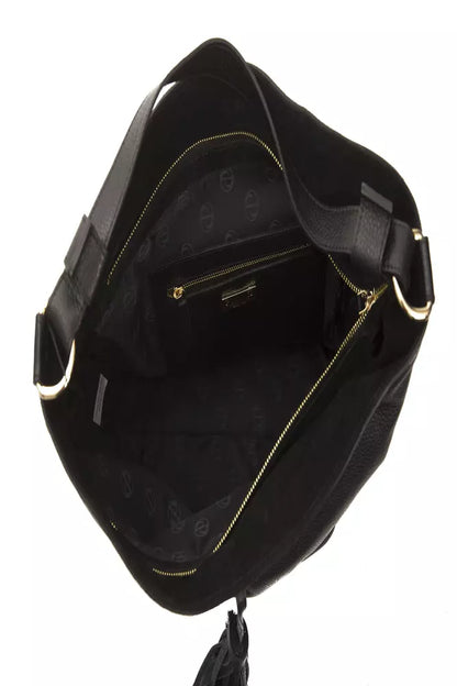 Pompei Donatella Black Leather Women Shoulder Women's Bag