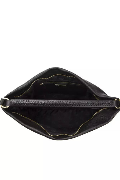 Pompei Donatella Black Leather Women Shoulder Women's Bag