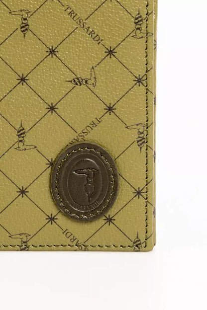 Trussardi Green Leather Men Men's Wallet