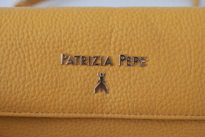Patrizia Pepe Yellow Logo Leather Shoulder Strap Sling Women's Bag