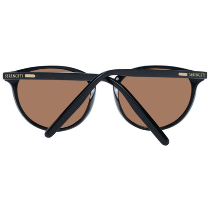 Serengeti Black Acetate & Metal Women's Sunglasses