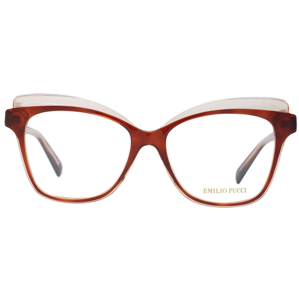 Emilio Pucci Brown Plastic Glasses Women's (Frames)
