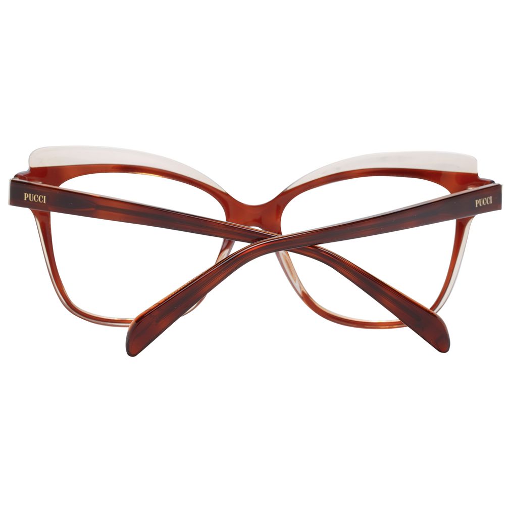 Emilio Pucci Brown Plastic Glasses Women's (Frames)