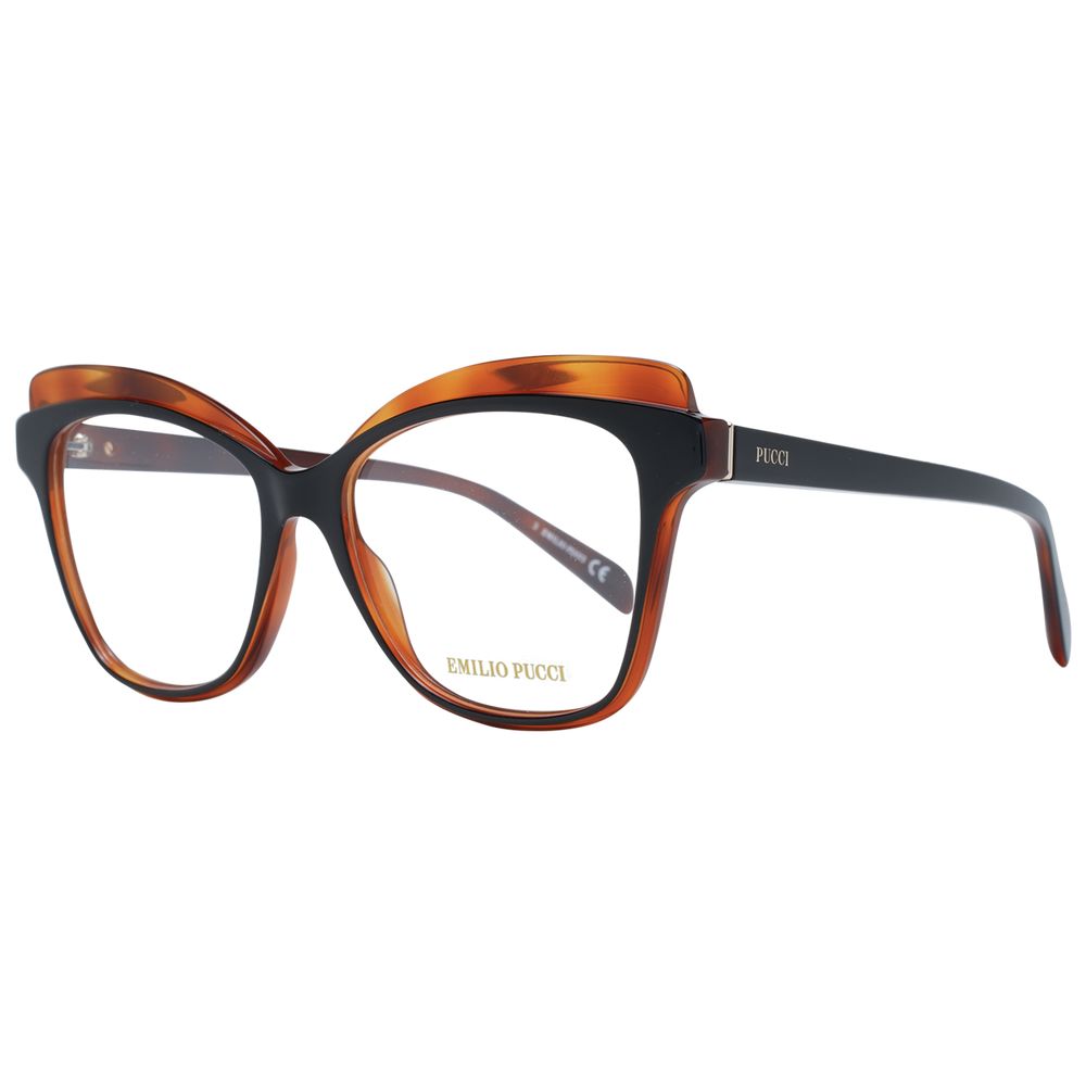 Emilio Pucci Brown Plastic Glasses Women's (Frames)