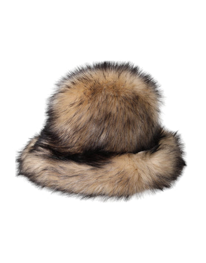 Dolce & Gabbana Brown Faux Fur Modacrylic Fedora Women's Hat