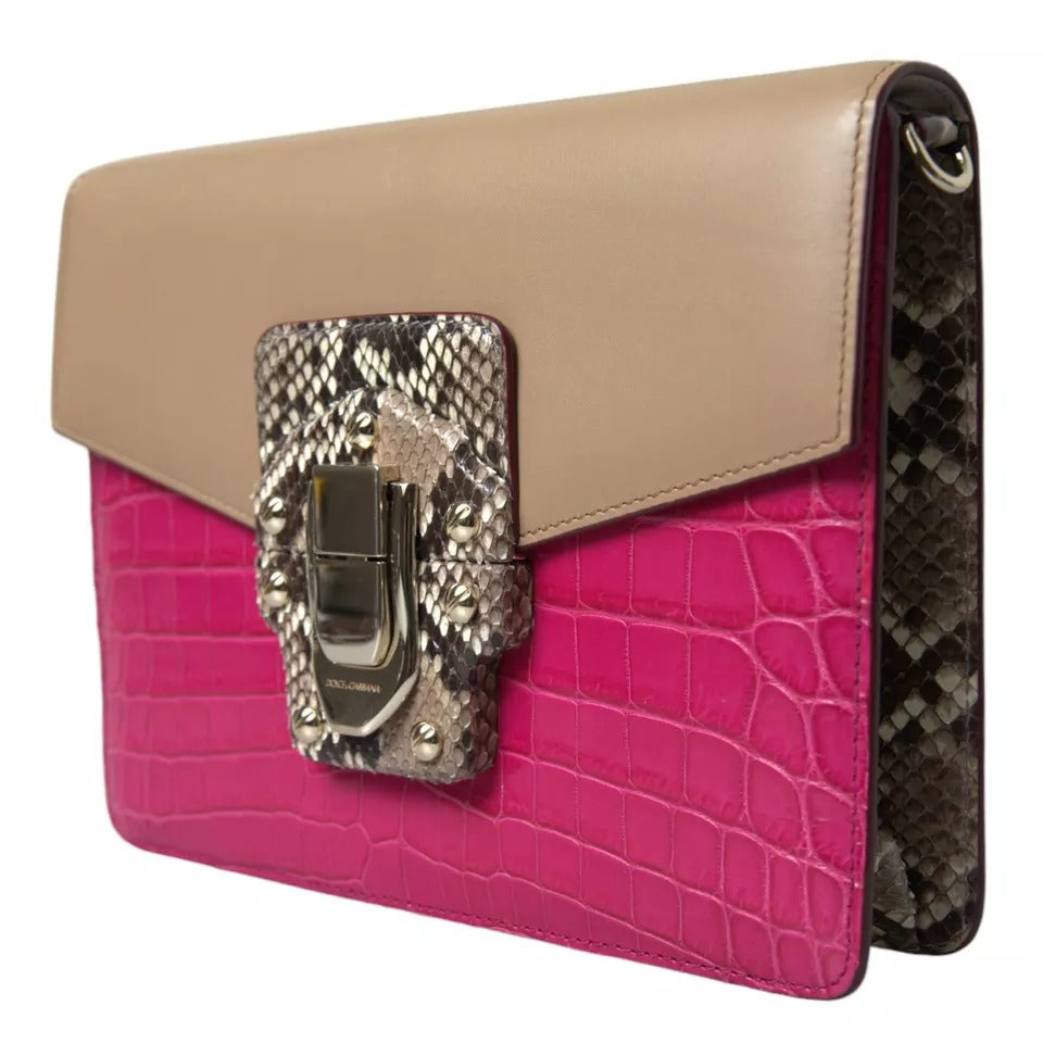 Dolce & Gabbana Multicolor Leather LUCIA Shoulder Women's Bag (Pre-Owned)