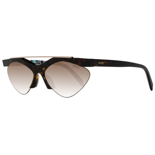 Emilio Pucci Brown Metal & Plastic Women's Sunglasses