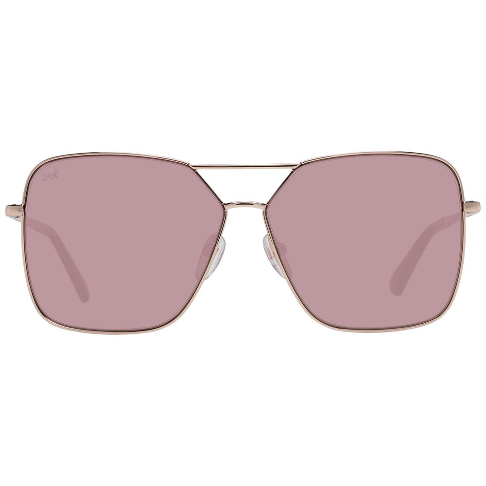 Web Rose Gold Metal Women's Sunglasses
