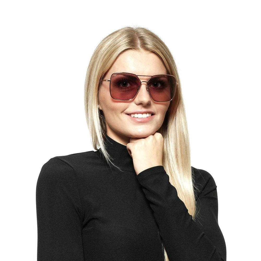Web Rose Gold Metal Women's Sunglasses