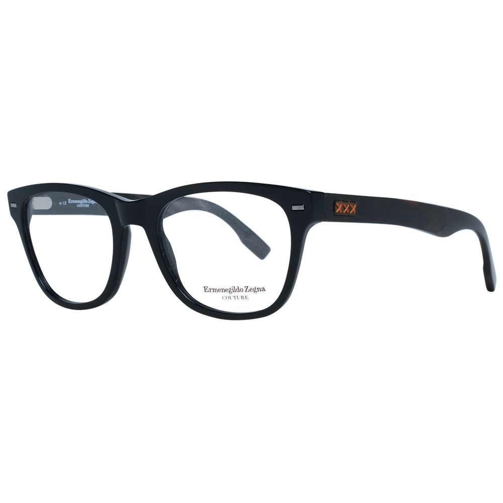 Ermenegildo Zegna Black Plastic Glasses Men's (Frames)