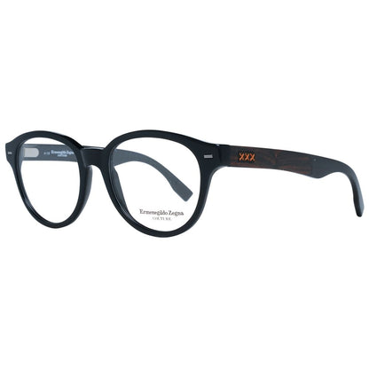 Ermenegildo Zegna Black Plastic Glasses Men's (Frames)
