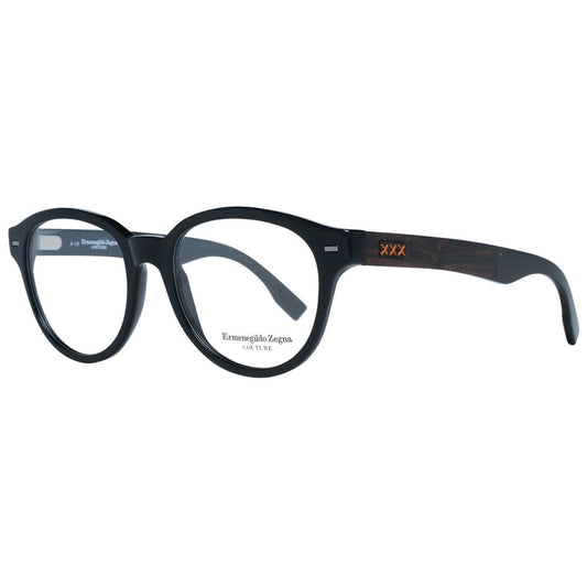 Ermenegildo Zegna Black Plastic Glasses Men's (Frames)