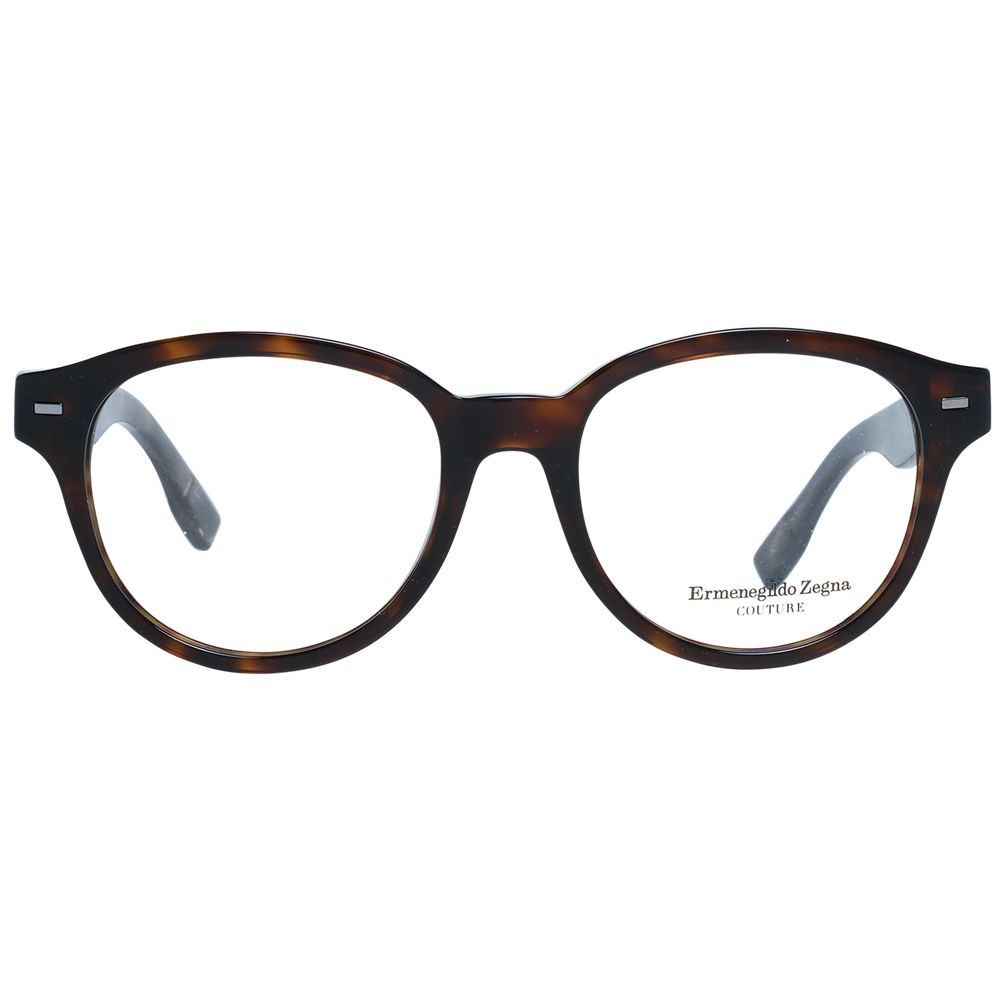 Ermenegildo Zegna Brown Plastic Glasses Men's (Frames)
