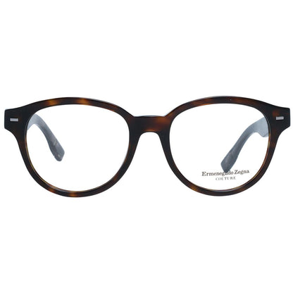 Ermenegildo Zegna Brown Plastic Glasses Men's (Frames)