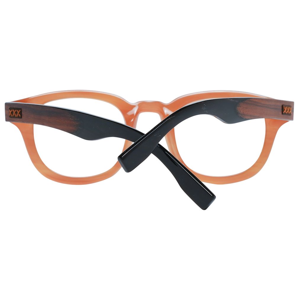 Ermenegildo Zegna Brown Plastic Glasses Men's (Frames)