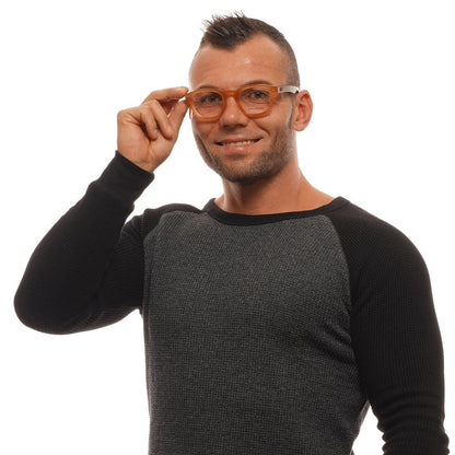 Ermenegildo Zegna Brown Plastic Glasses Men's (Frames)