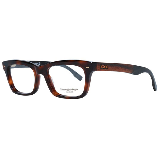 Ermenegildo Zegna Brown Plastic Glasses Men's (Frames)