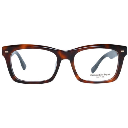 Ermenegildo Zegna Brown Acetate, Wood & Horn Glasses Men's (Frames)