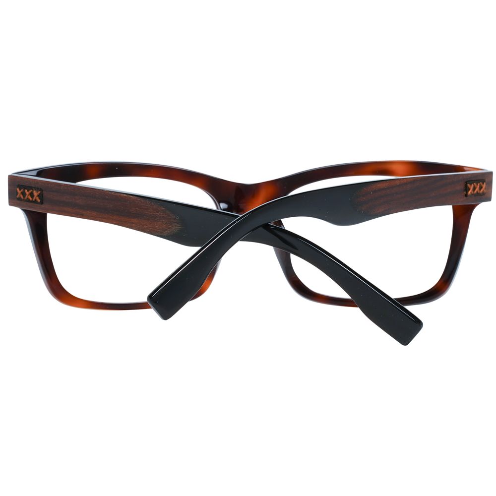 Ermenegildo Zegna Brown Acetate, Wood & Horn Glasses Men's (Frames)