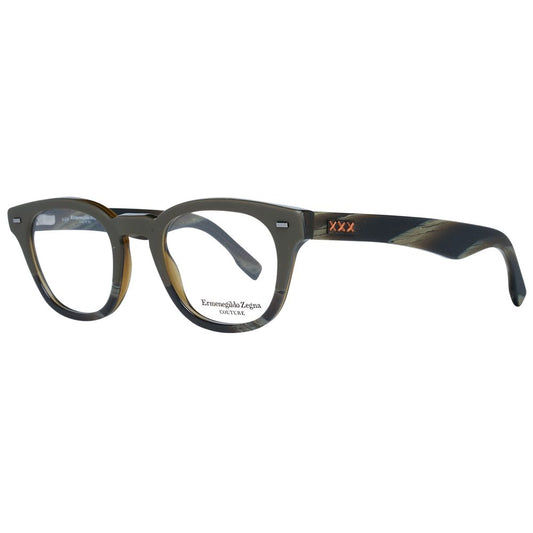 Ermenegildo Zegna Olive Plastic Glasses Men's (Frames)