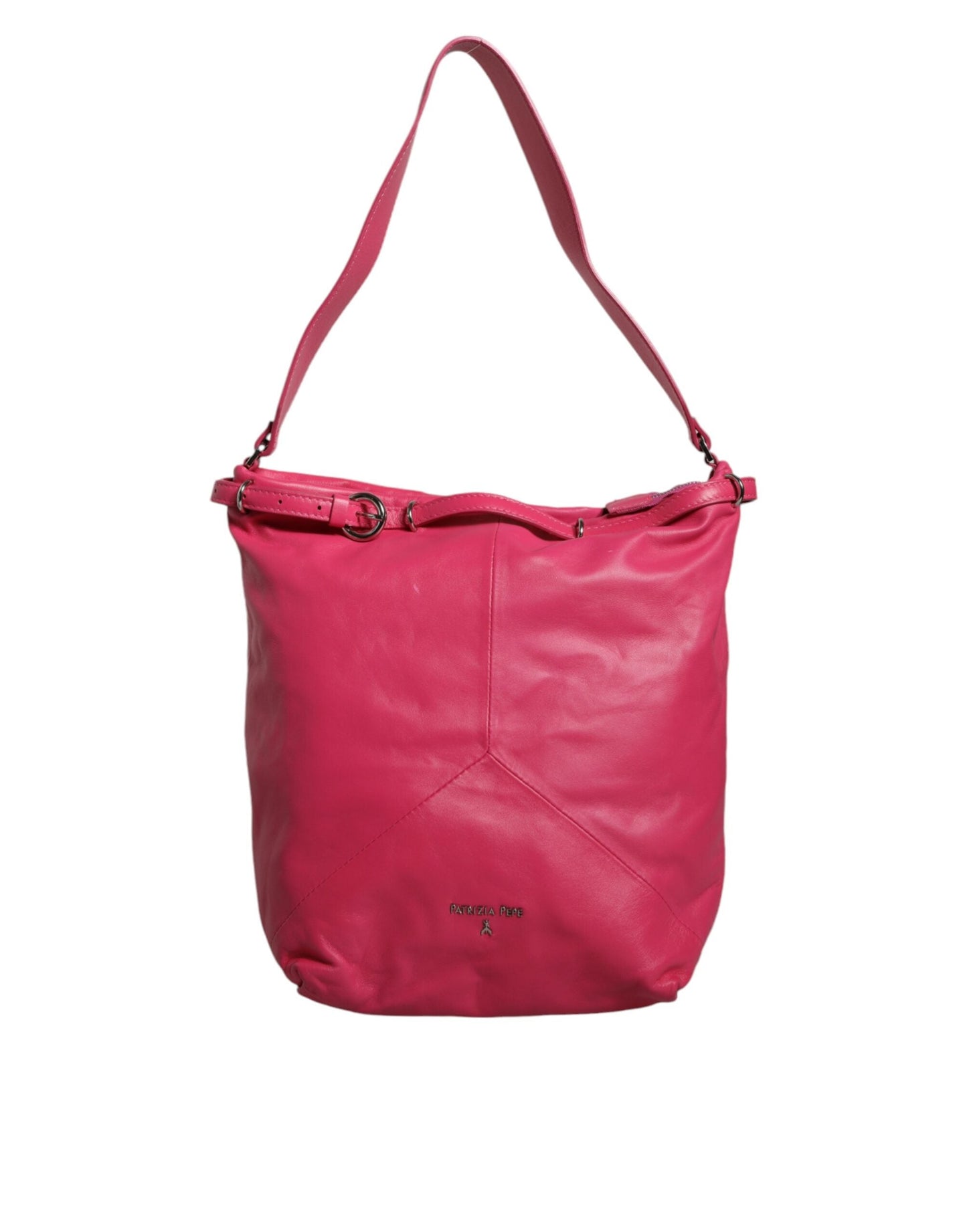 Patrizia Pepe Fuchsia Pink Leather Shoulder Purse Tote Women's Bag (Pre-Owned)