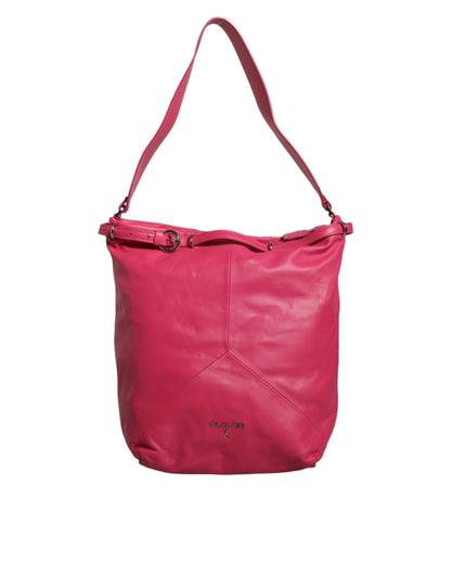 Patrizia Pepe Fuchsia Pink Leather Shoulder Purse Tote Women's Bag (Pre-Owned)