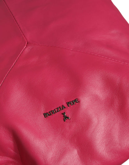 Patrizia Pepe Fuchsia Pink Leather Shoulder Purse Tote Women's Bag (Pre-Owned)