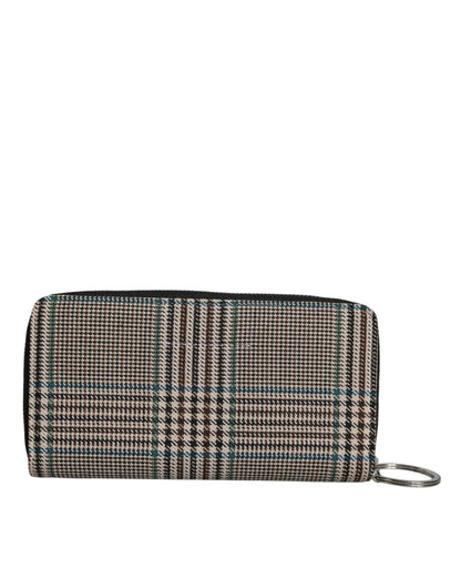 MM6 Maison Margiela Multicolor Houndstooth Continental Zip Around Clutch Women's Wallet (Pre-Owned)