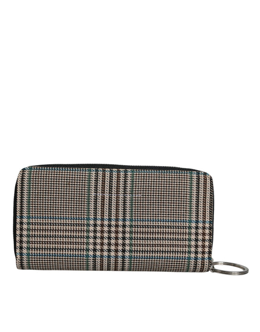 MM6 Maison Margiela Multicolor Houndstooth Continental Zip Around Clutch Women's Wallet (Pre-Owned)